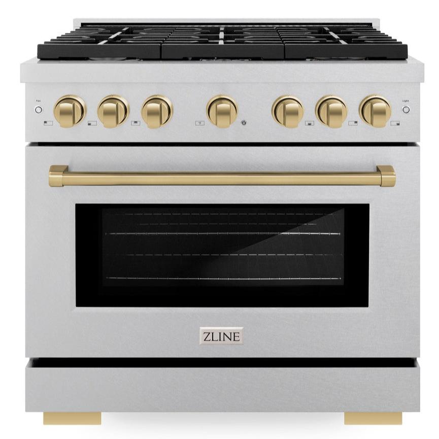 zline-autograph-edition-36-in-paramount-dual-fuel-range-5-2-cu-ft-6-burner-gas-cooktop-with-electric-convection-oven-satin-stainless-steel-with-champagne-bronze-accents-sdrsz-36-cb