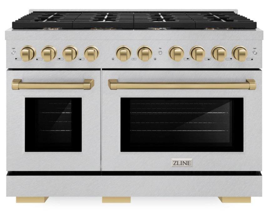 zline-autograph-edition-48-in-paramount-double-oven-dual-fuel-range-6-7-cu-ft-8-gas-burners-electric-convection-oven-satin-stainless-steel-with-champagne-bronze-accents-sdrsz-48-cb