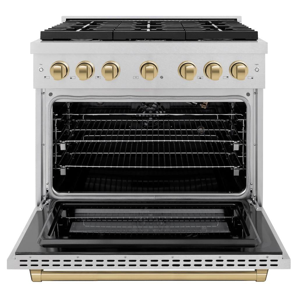 zline-autograph-edition-36-in-5-2-cu-ft-paramount-gas-range-with-6-burners-convection-gas-oven-satin-stainless-steel-with-champagne-bronze-accents-sgrsz-36-cb