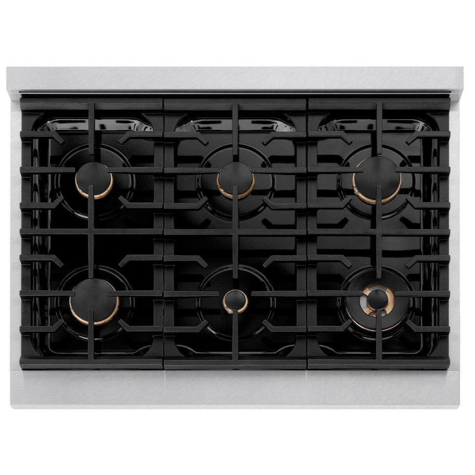 zline-autograph-edition-36-in-5-2-cu-ft-paramount-gas-range-with-6-burners-convection-gas-oven-satin-stainless-steel-with-champagne-bronze-accents-sgrsz-36-cb