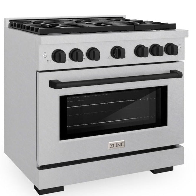 zline-autograph-edition-36-in-5-2-cu-ft-gas-range-with-6-burners-and-convection-oven-in-satin-stainless-steel-with-matte-black-accents-sgrsz-36-mb