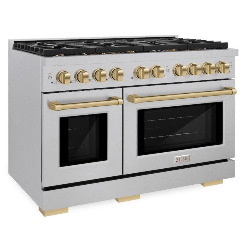 zline-autograph-edition-48-in-6-7-cu-ft-paramount-double-oven-gas-range-with-8-burners-in-satin-stainless-steel-with-champagne-bronze-accents-sgrsz-48-cb