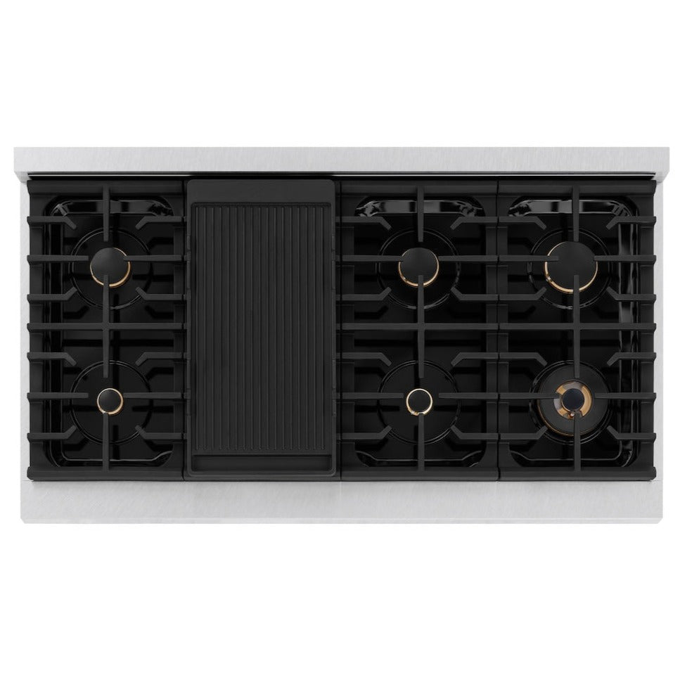 zline-autograph-edition-48-in-6-7-cu-ft-paramount-double-oven-gas-range-with-8-burners-in-satin-stainless-steel-with-polished-gold-accents-sgrsz-48-g