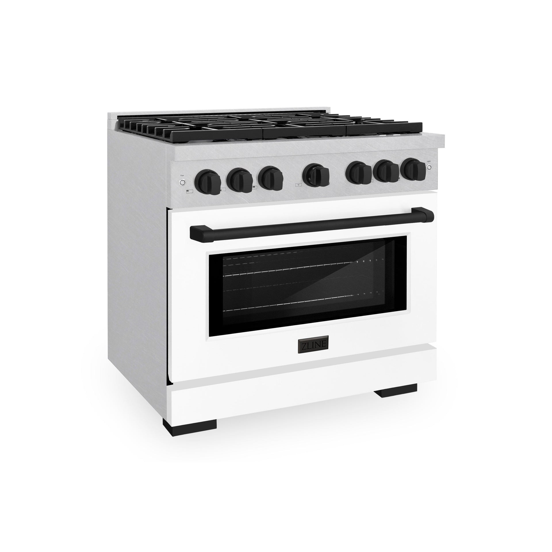 zline-autograph-edition-36-in-paramount-dual-fuel-range-5-2-cu-ft-with-6-gas-burners-and-electric-convection-oven-in-satin-stainless-steel-with-white-matte-door-and-matte-black-accents-sdrsz-wm-36-mb