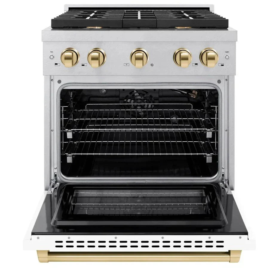 zline-autograph-edition-30-in-paramount-gas-range-4-2-cu-ft-with-4-burner-gas-cooktop-and-convection-gas-oven-in-satin-stainless-steel-with-white-matte-door-and-polished-gold-accents-sgrsz-wm-30-g