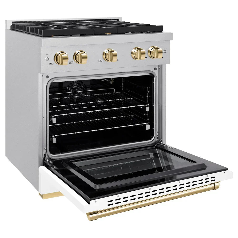 zline-autograph-edition-30-in-paramount-gas-range-4-2-cu-ft-with-4-burner-gas-cooktop-and-convection-gas-oven-in-satin-stainless-steel-with-white-matte-door-and-polished-gold-accents-sgrsz-wm-30-g