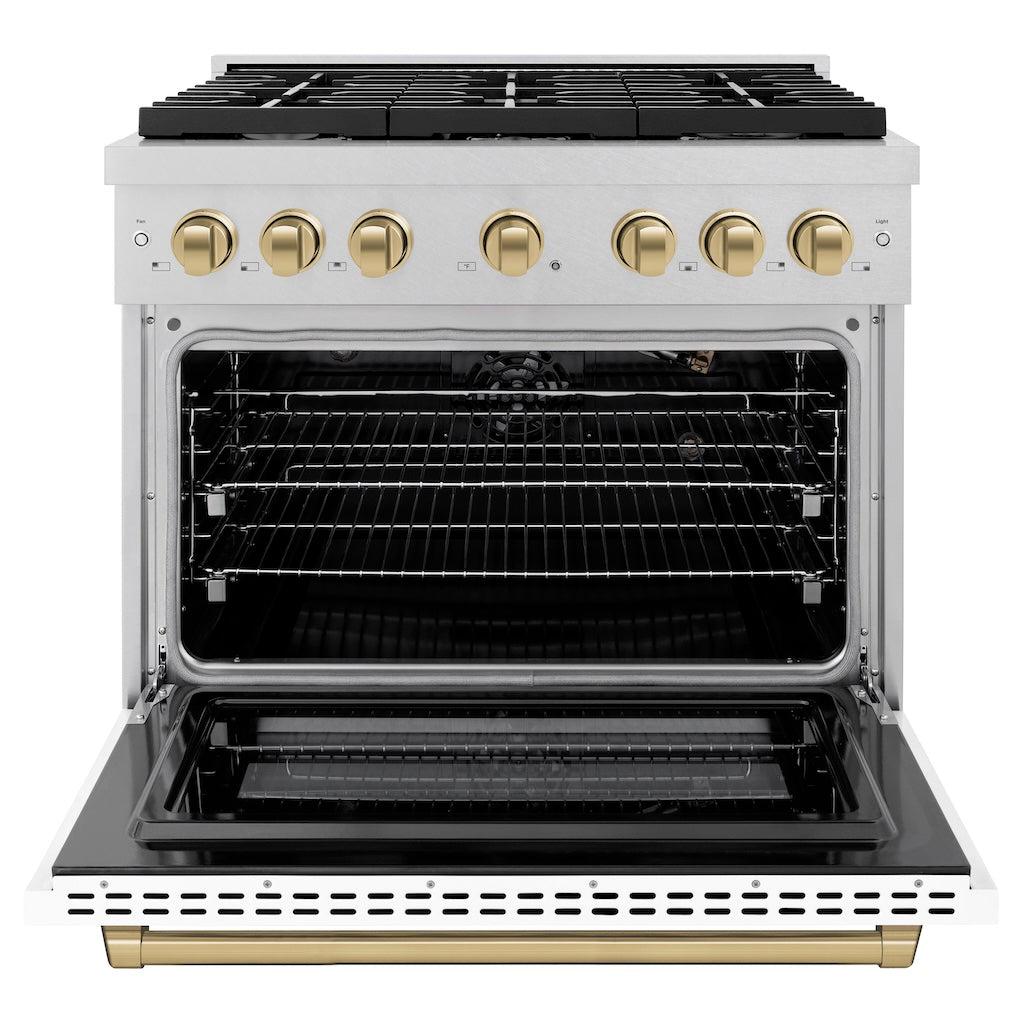 zline-autograph-edition-36-in-5-2-cu-ft-paramount-gas-range-with-6-burners-and-convection-oven-in-satin-stainless-steel-with-white-matte-door-and-champagne-bronze-accents-sgrsz-wm-36-cb