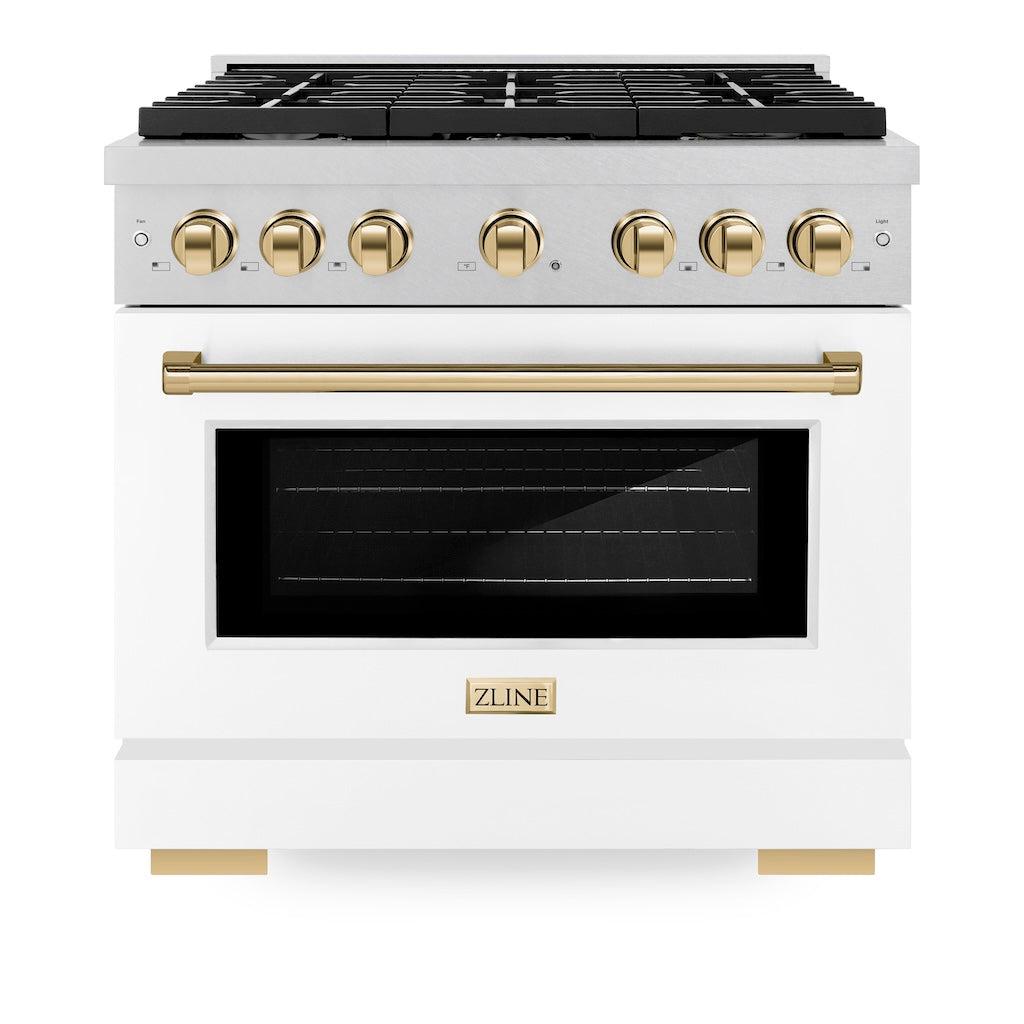 zline-autograph-edition-36-in-5-2-cu-ft-paramount-gas-range-with-6-burners-and-convection-gas-oven-in-satin-stainless-steel-with-white-matte-door-and-polished-gold-accents-sgrsz-wm-36-g
