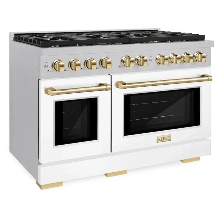zline-autograph-package-48-in-gas-range-and-range-hood-in-satin-stainless-steel-with-white-matte-door-and-gold-accents-2akpr-rgswmrh48-g