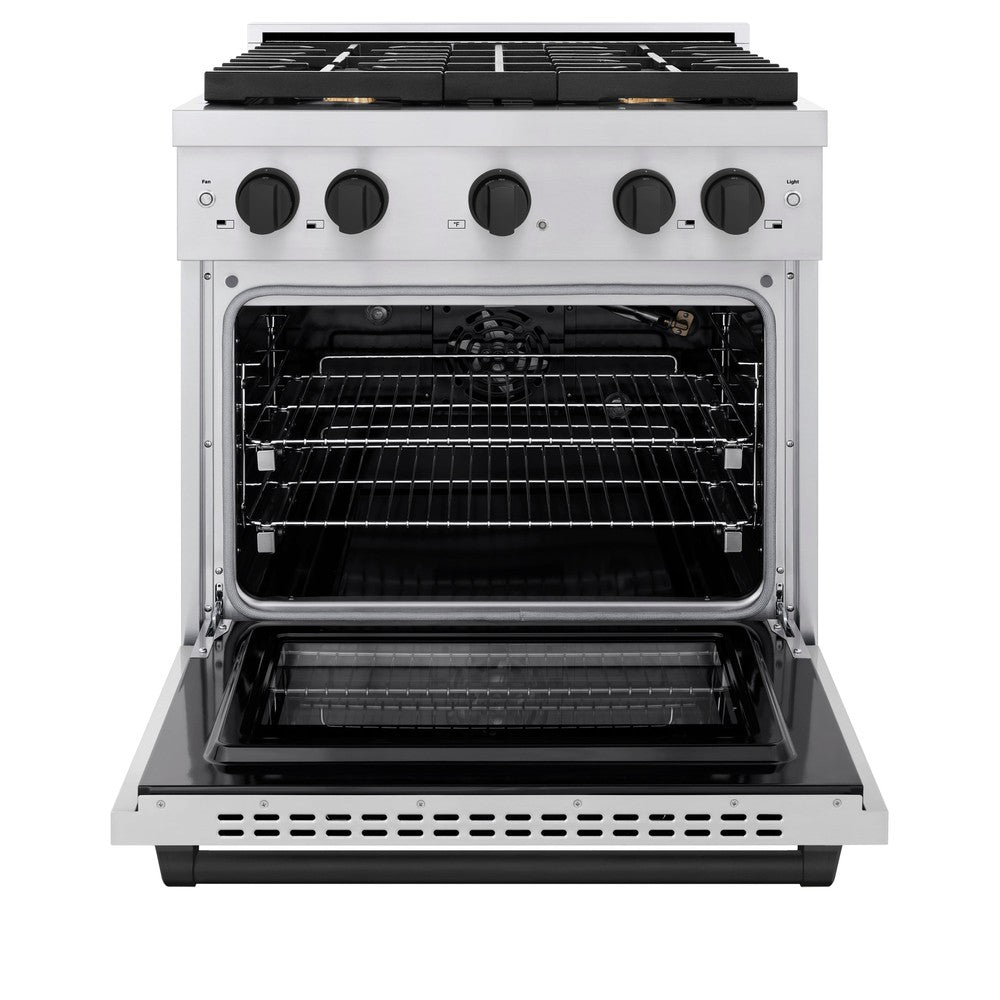 zline-autograph-edition-30-in-paramount-dual-fuel-range-4-2-cu-ft-4-burner-gas-cooktop-electric-convection-oven-stainless-steel-with-matte-black-accents-sdrz-30-mb