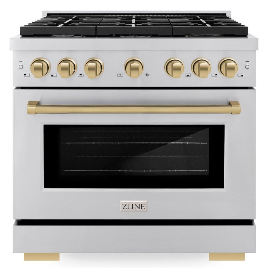 zline-autograph-edition-36-in-5-2-cu-ft-paramount-dual-fuel-range-with-6-burner-gas-cooktop-and-electric-convection-oven-in-stainless-steel-with-champagne-bronze-accents-sdrz-36-cb