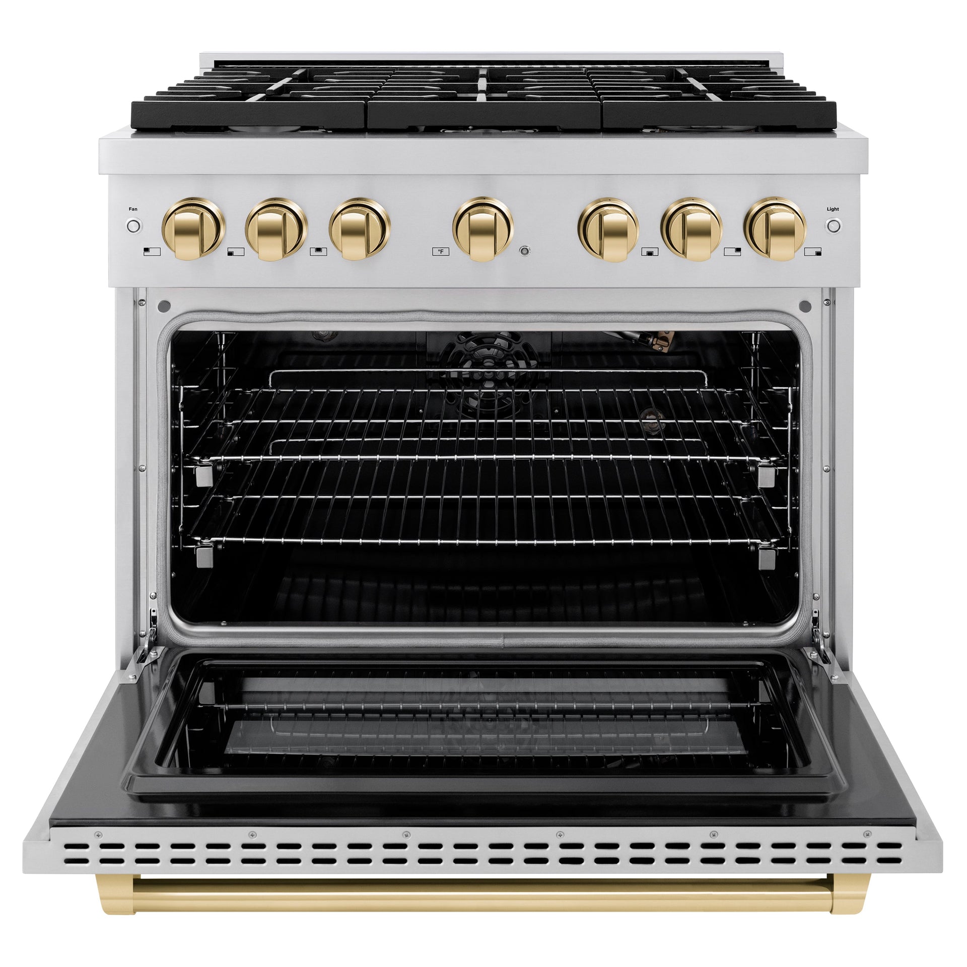 zline-autograph-edition-36-in-5-2-cu-ft-paramount-gas-range-with-convection-gas-oven-stainless-steel-with-gold-accents-sgrz-36-g