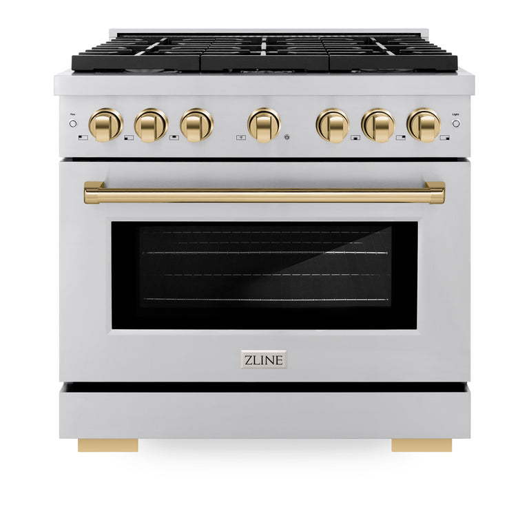 zline-autograph-package-36-gas-range-range-hood-refrigerator-with-water-ice-dispenser-dishwasher-with-gold-accents