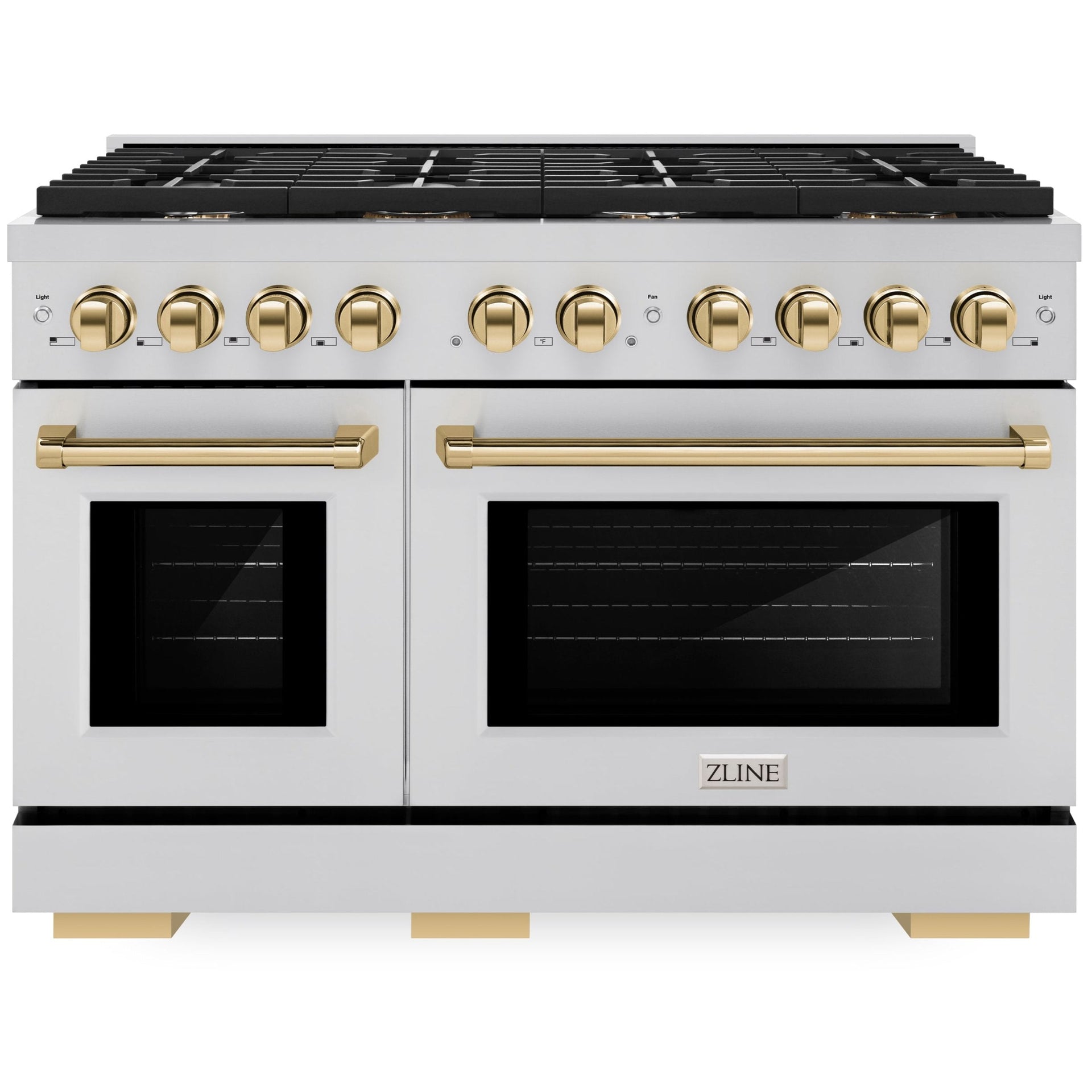 zline-autograph-edition-48-in-6-7-cu-ft-paramount-double-oven-gas-range-in-stainless-steel-with-gold-accents-sgrz-48-g