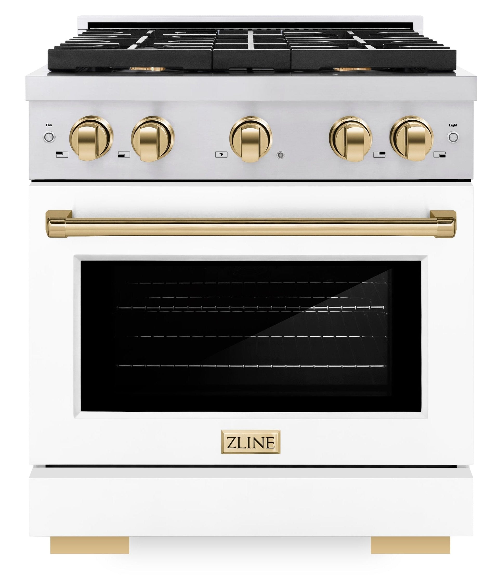 zline-autograph-edition-30-in-paramount-dual-fuel-range-4-burner-gas-cooktop-4-2-cu-ft-electric-convection-oven-white-matte-door-with-polished-gold-accents-sdrz-wm-30-g