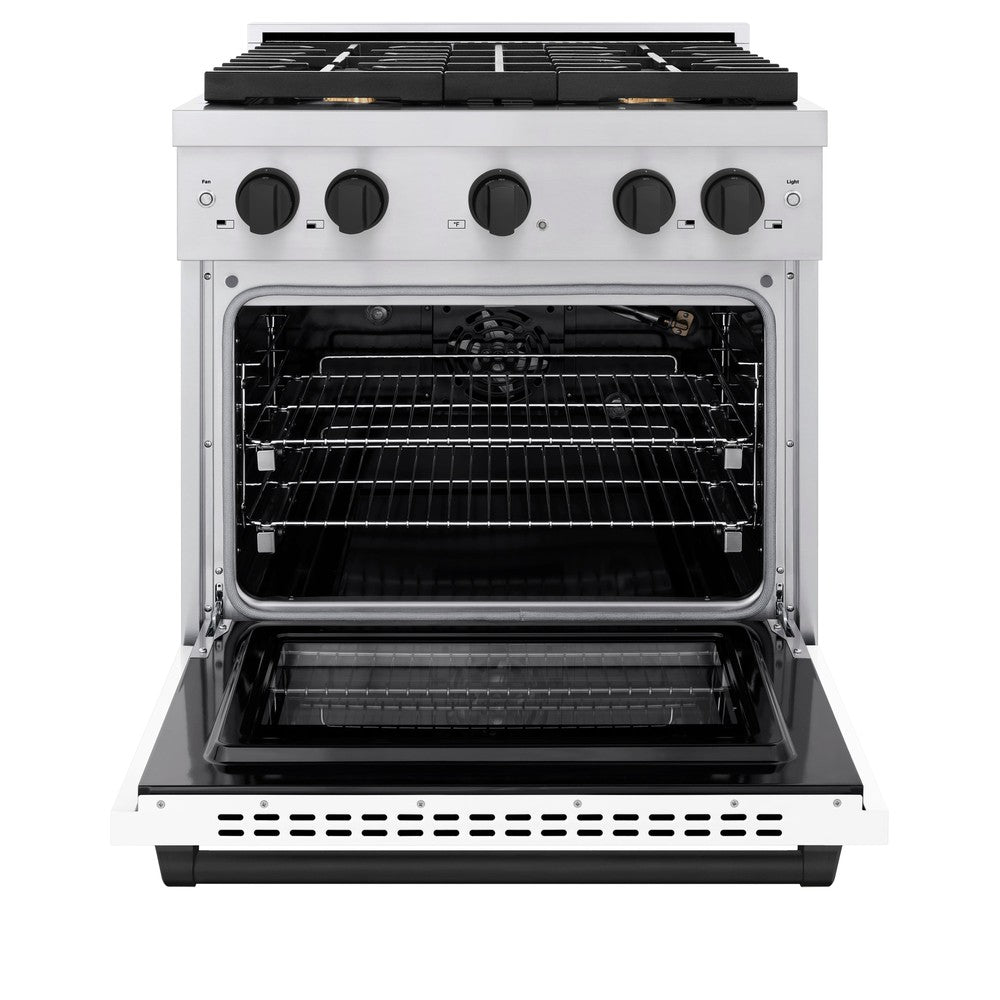 zline-autograph-edition-30-in-paramount-dual-fuel-range-4-2-cu-ft-with-4-burner-gas-cooktop-electric-convection-oven-white-matte-door-matte-black-accents-sdrz-wm-30-mb