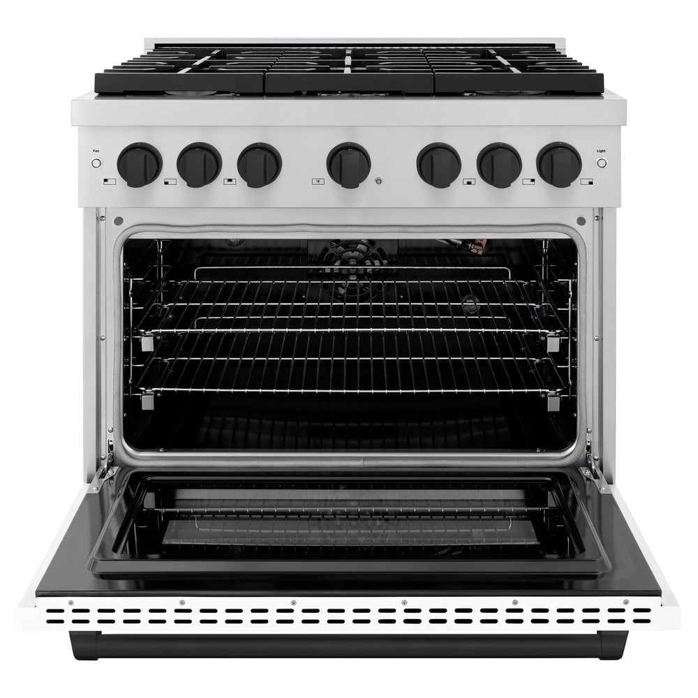 zline-autograph-edition-36-in-5-2-cu-ft-paramount-dual-fuel-range-with-6-burner-gas-cooktop-electric-convection-oven-white-matte-door-and-matte-black-accents-sdrz-wm-36-mb