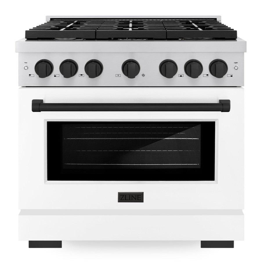 zline-autograph-edition-36-in-5-2-cu-ft-paramount-dual-fuel-range-with-6-burner-gas-cooktop-electric-convection-oven-white-matte-door-and-matte-black-accents-sdrz-wm-36-mb