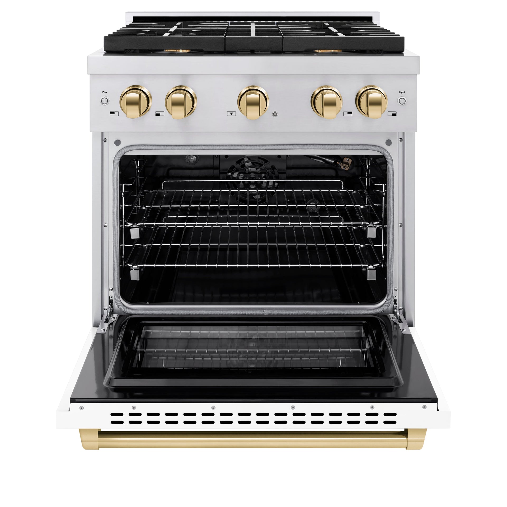 zline-autograph-30-in-4-2-cu-ft-paramount-gas-range-with-convection-gas-oven-stainless-steel-with-white-matte-door-and-gold-accents-sgrz-wm-30-g