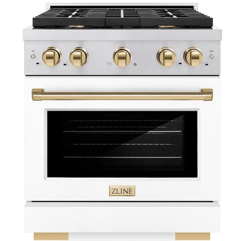 zline-autograph-30-in-4-2-cu-ft-paramount-gas-range-with-4-burners-and-convection-gas-oven-in-stainless-steel-with-white-matte-door-and-champagne-bronze-accents-sgrz-wm-30-cb