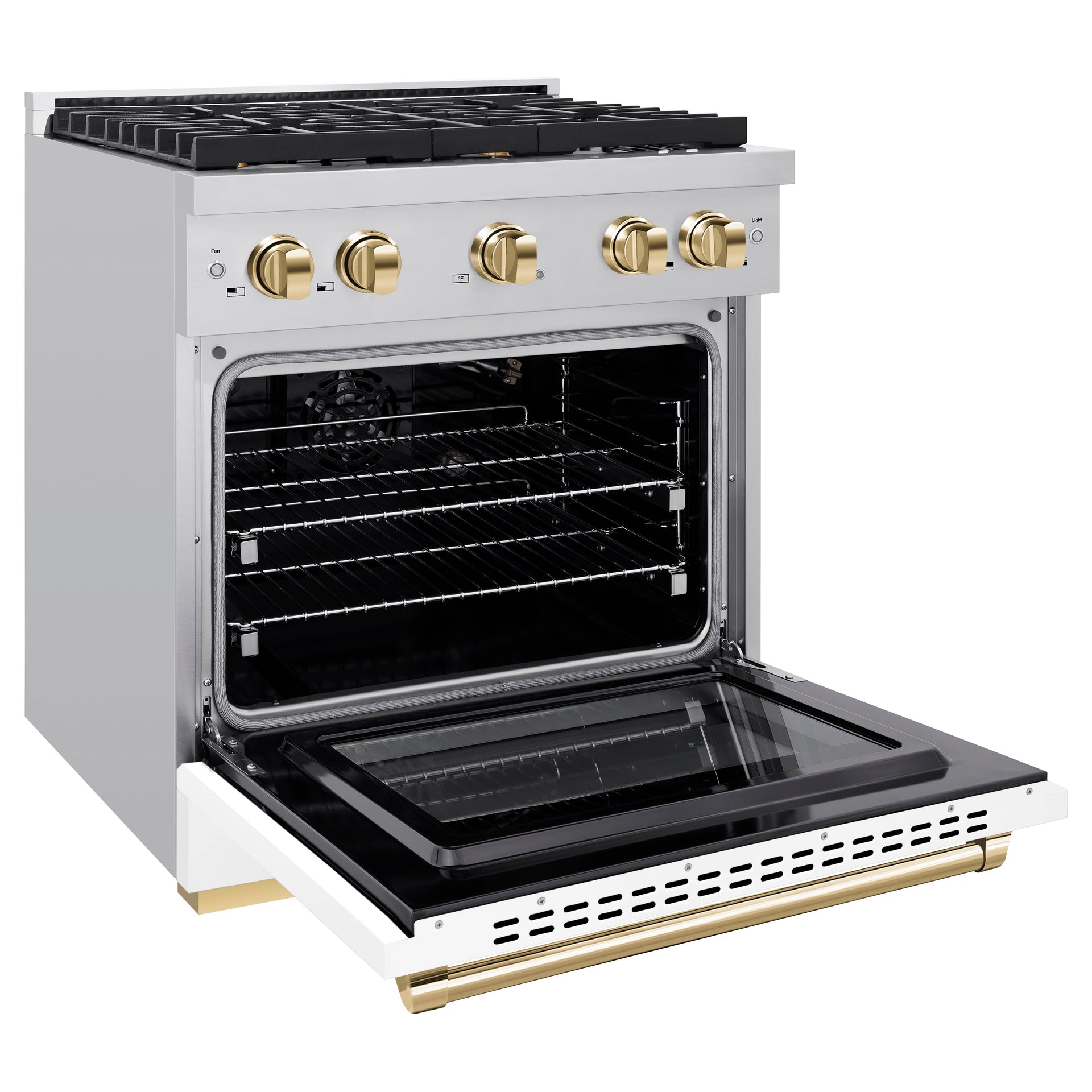 zline-autograph-30-in-4-2-cu-ft-paramount-gas-range-with-convection-gas-oven-stainless-steel-with-white-matte-door-and-gold-accents-sgrz-wm-30-g