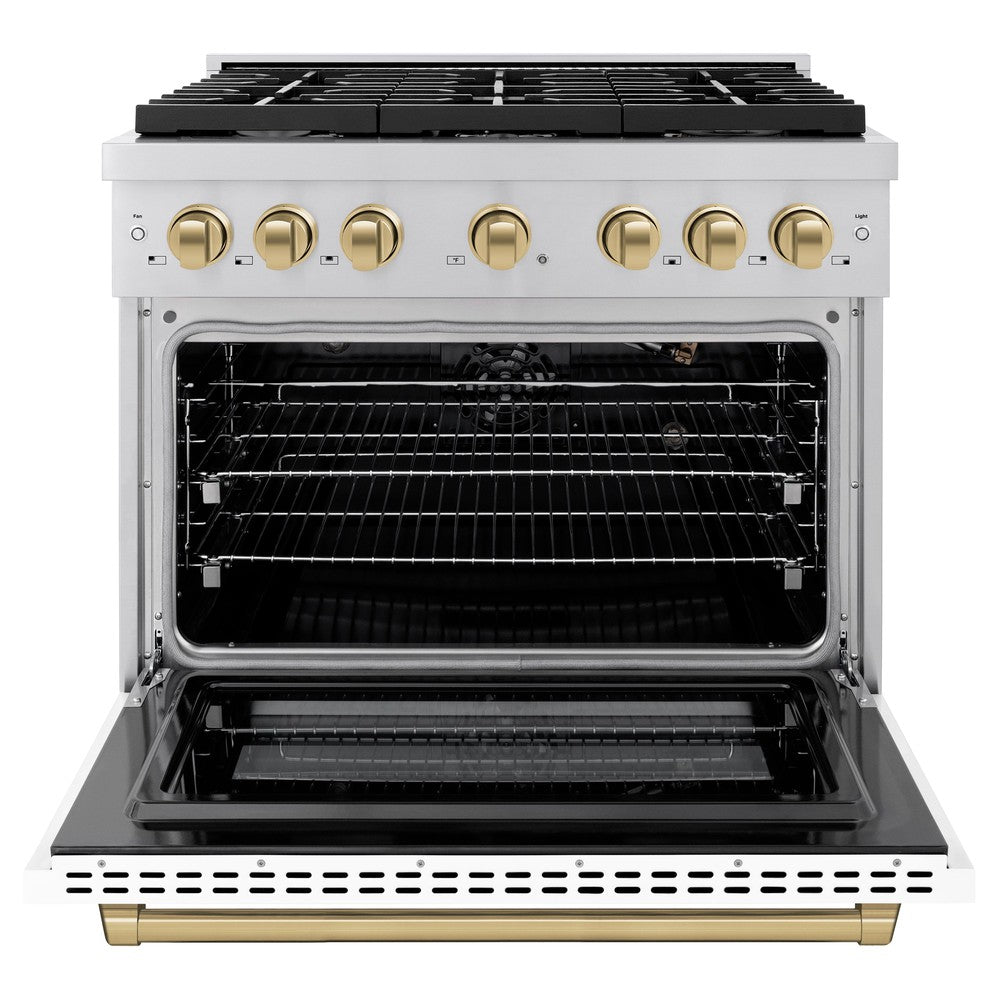zline-autograph-edition-36-in-5-2-cu-ft-paramount-dual-fuel-range-with-6-burner-gas-cooktop-electric-convection-oven-white-matte-door-and-champagne-bronze-accents-sdrz-wm-36-cb