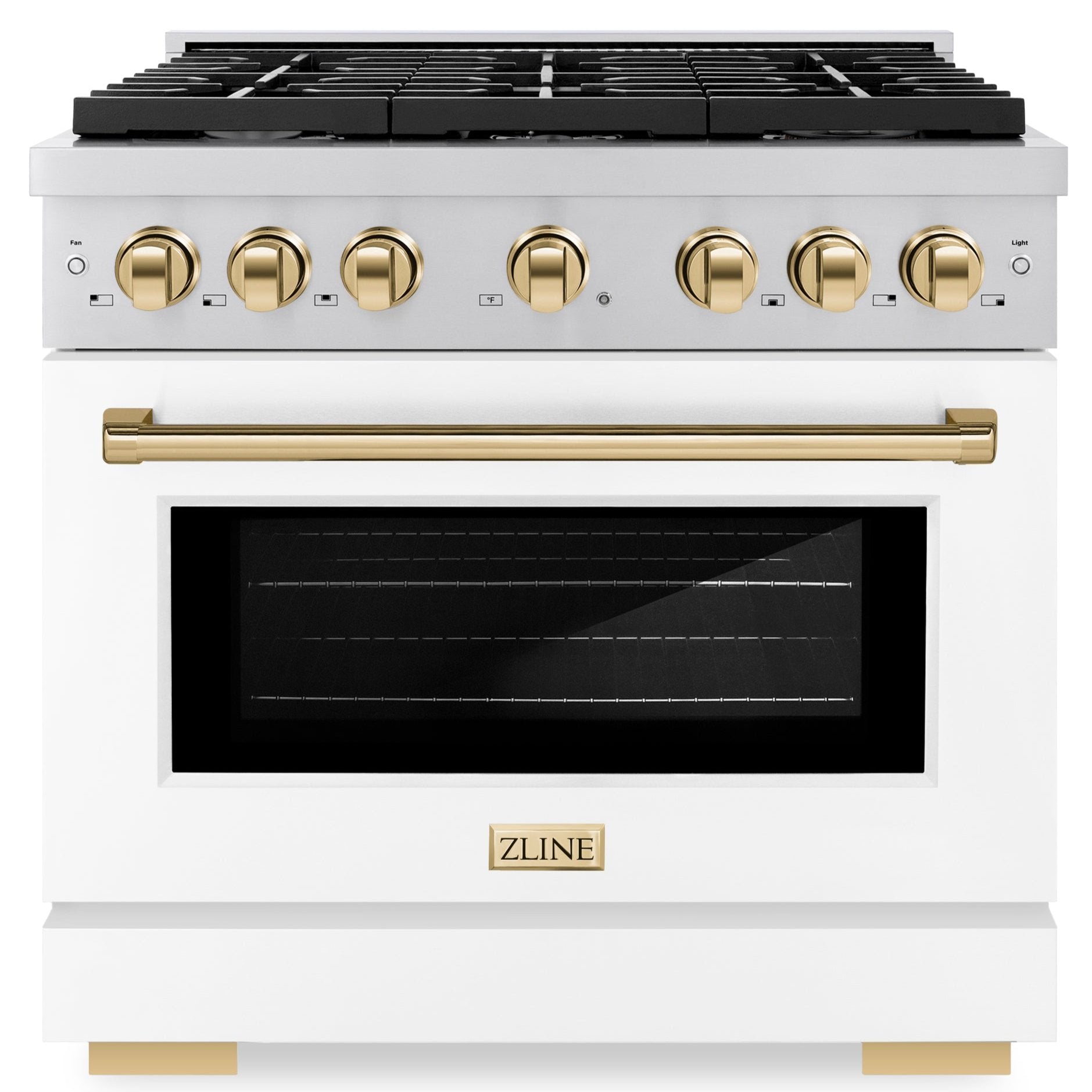 zline-autograph-36-in-5-2-cu-ft-paramount-gas-range-with-6-burners-and-convection-gas-oven-in-stainless-steel-with-white-matte-door-and-champagne-bronze-accents-sgrz-wm-36-cb