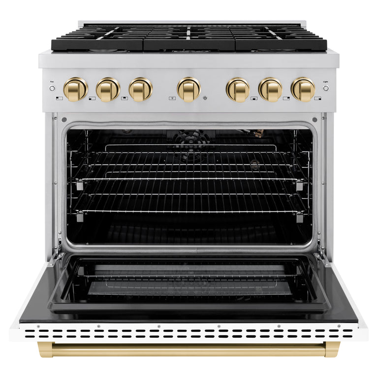 zline-autograph-package-36-in-gas-range-and-range-hood-with-white-matte-door-and-bronze-accents-2akp-rgwmrh36-cb