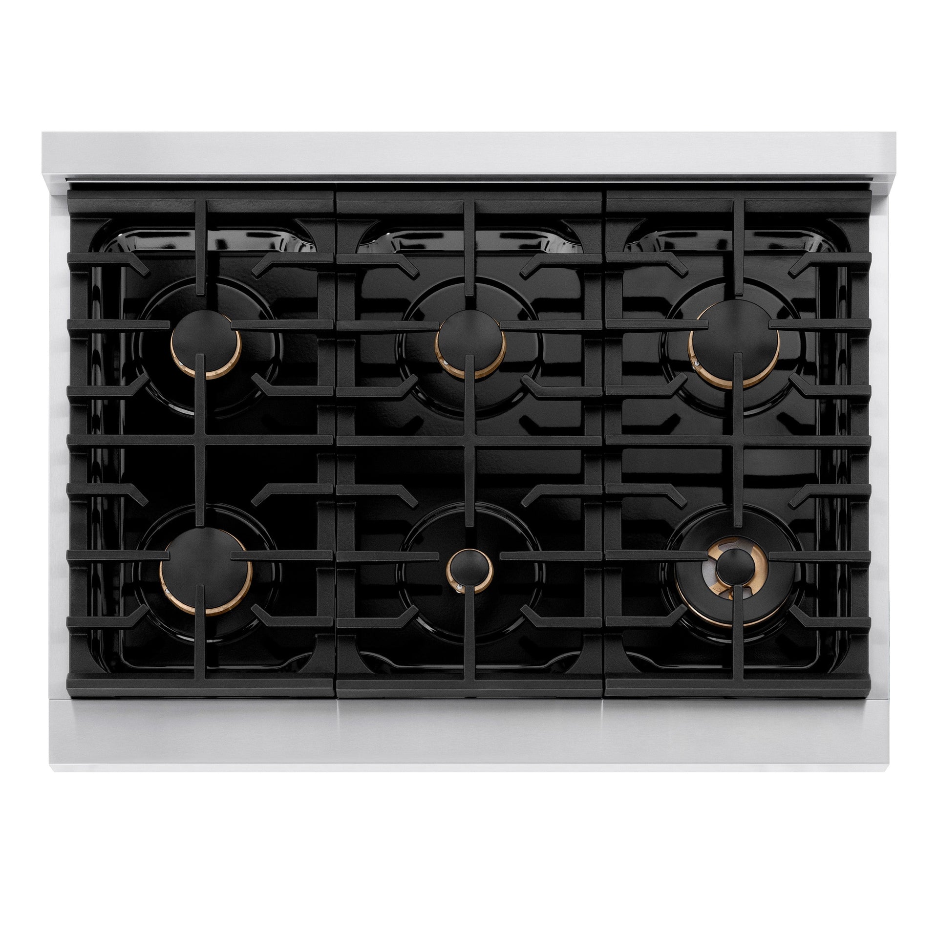 zline-autograph-36-in-5-2-cu-ft-paramount-gas-range-with-6-burners-and-convection-gas-oven-in-stainless-steel-with-white-matte-door-and-champagne-bronze-accents-sgrz-wm-36-cb