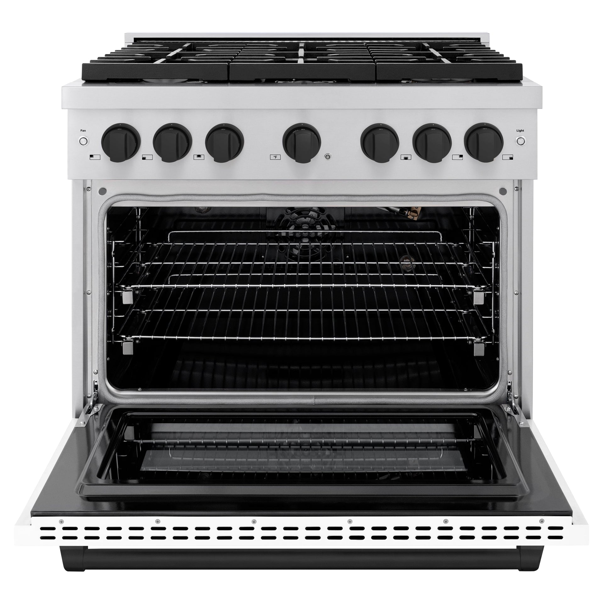 zline-autograph-paramount-36-in-5-2-cu-ft-gas-range-with-convection-gas-oven-6-burners-stainless-steel-with-white-matte-door-and-matte-black-accents-sgrz-wm-36-mb