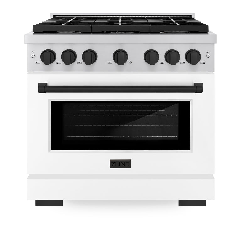 zline-autograph-package-36-in-gas-range-and-range-hood-with-white-matte-door-and-matte-black-accents-2akp-rgwmrh36-mb