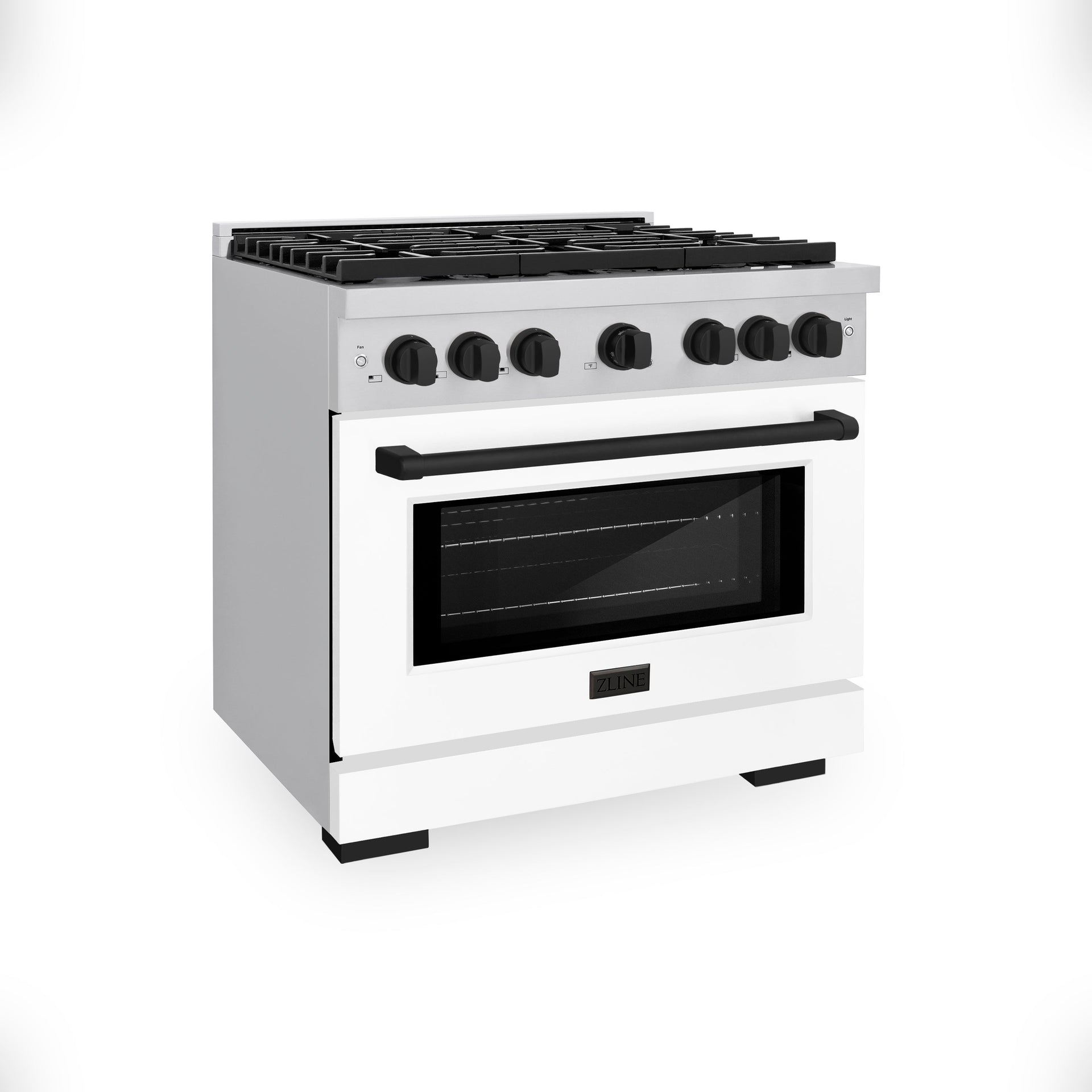 zline-autograph-paramount-36-in-5-2-cu-ft-gas-range-with-convection-gas-oven-6-burners-stainless-steel-with-white-matte-door-and-matte-black-accents-sgrz-wm-36-mb