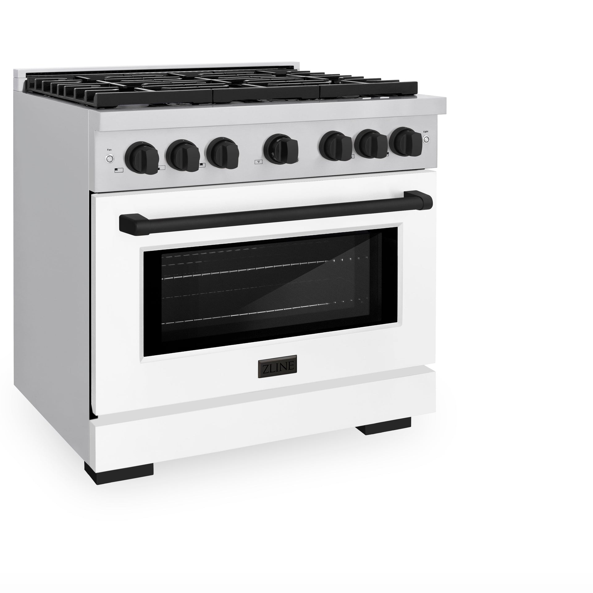 zline-autograph-paramount-36-in-5-2-cu-ft-gas-range-with-convection-gas-oven-6-burners-stainless-steel-with-white-matte-door-and-matte-black-accents-sgrz-wm-36-mb
