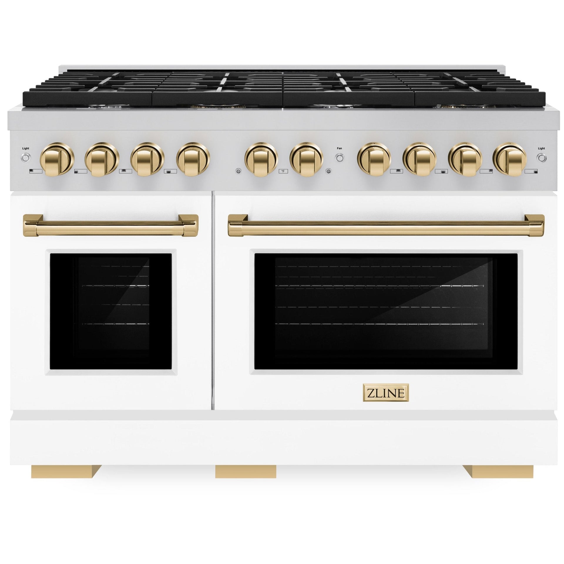 zline-autograph-edition-48-paramount-gas-range-with-dual-ovens-6-7-cu-ft-stainless-steel-with-white-matte-doors-gold-accents-sgrz-wm-48-g