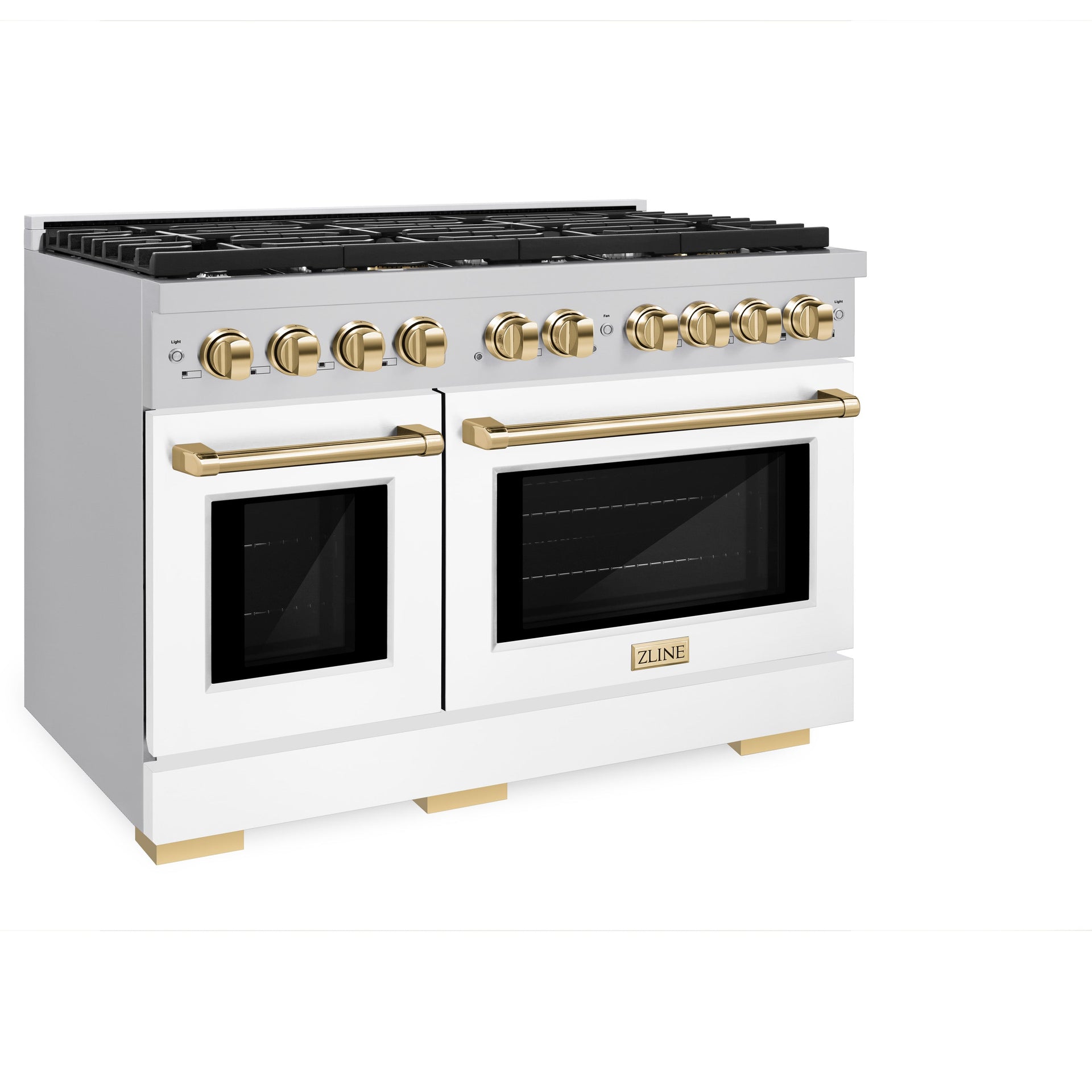 zline-autograph-edition-48-paramount-gas-range-with-dual-ovens-6-7-cu-ft-stainless-steel-with-white-matte-doors-gold-accents-sgrz-wm-48-g