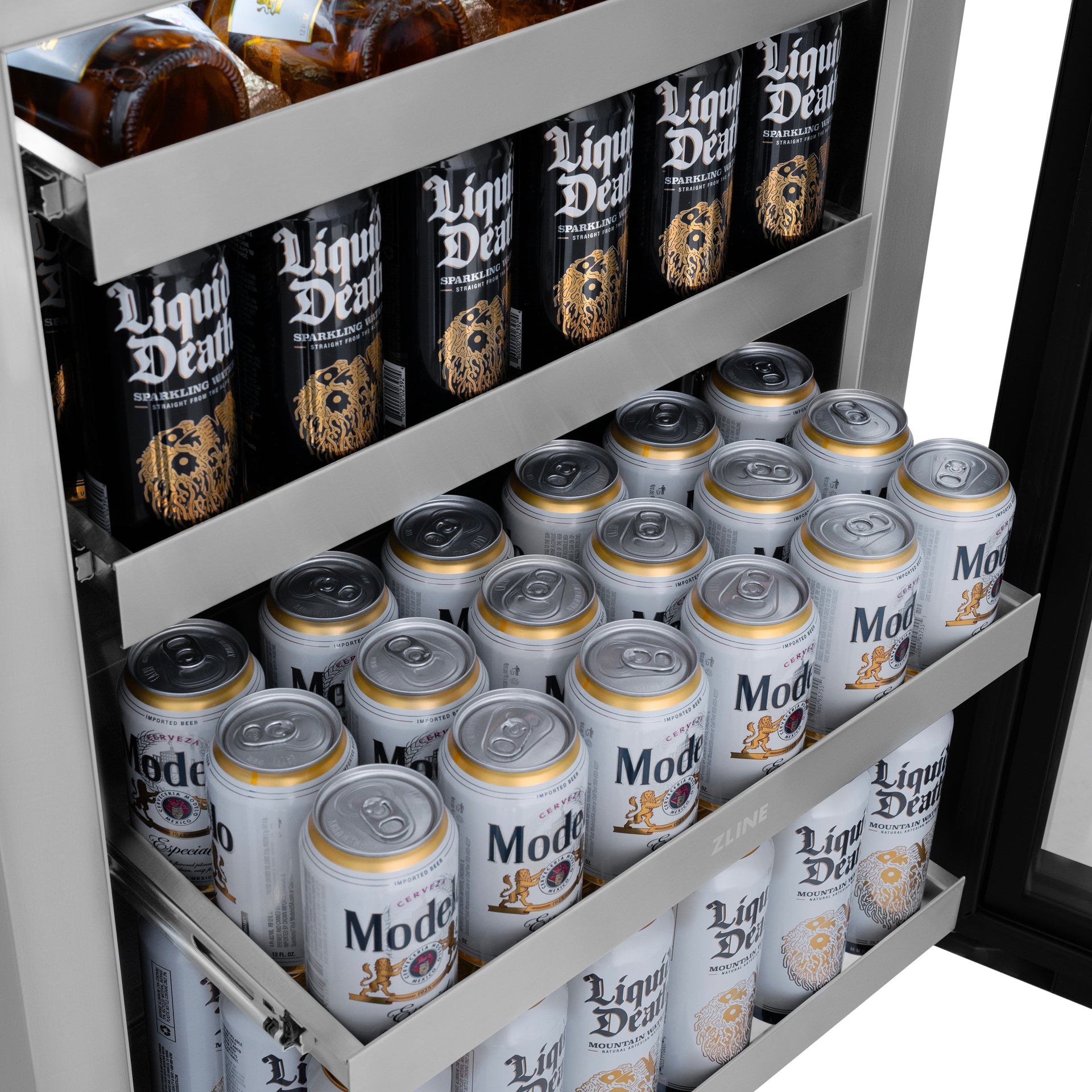 zline-autograph-24-touchstone-151-can-beverage-fridge-with-black-stainless-steel-glass-door-and-polished-gold-handle-rbsoz-bs-24-g