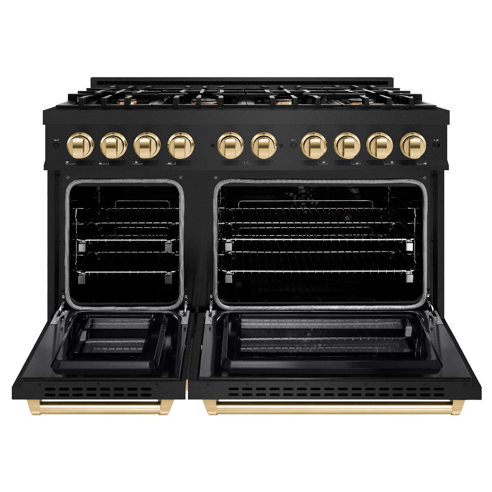 zline-48-in-dual-fuel-range-6-7-cu-ft-double-oven-with-8-gas-burners-black-stainless-steel-with-polished-gold-accents-hdrbz-48-g