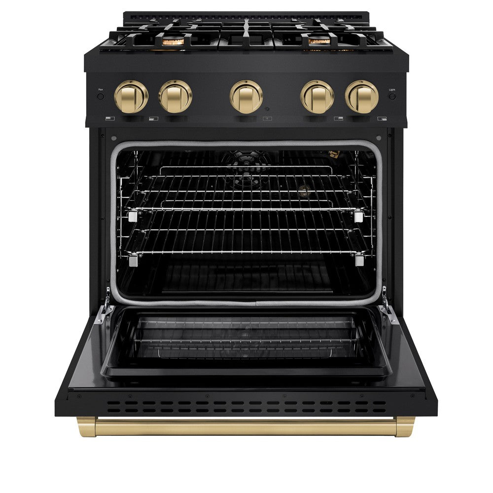 zline-30-in-gas-range-4-burners-4-2-cu-ft-convection-oven-black-stainless-steel-with-champagne-bronze-accents-hgrbz-30-cb