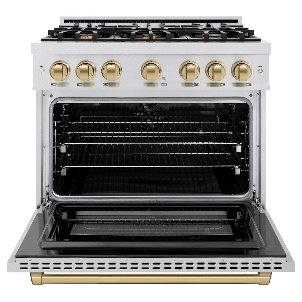 zline-36-in-dual-fuel-range-5-2-cu-ft-6-gas-burners-electric-convection-oven-satin-stainless-steel-champagne-bronze-accents-hdrsz-36-cb