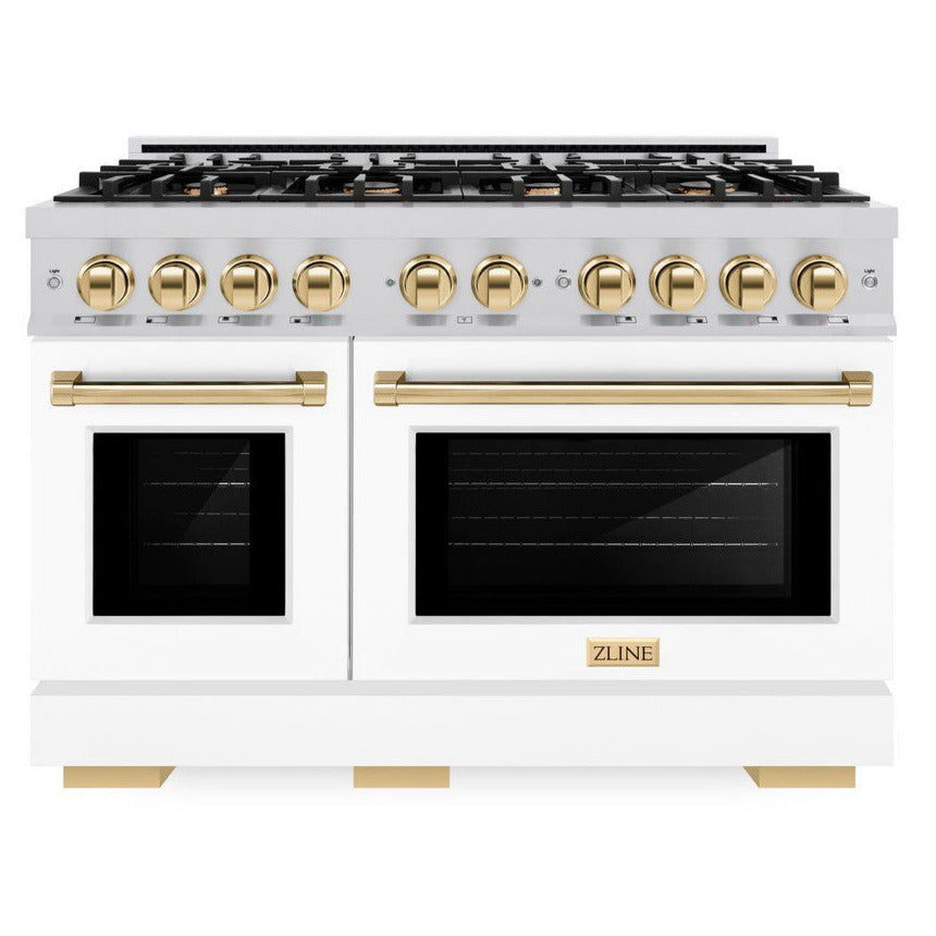 zline-48-in-dual-fuel-range-double-oven-6-7-cu-ft-8-gas-burners-satin-stainless-steel-white-matte-doors-polished-gold-accents-hdrsz-wm-48-g