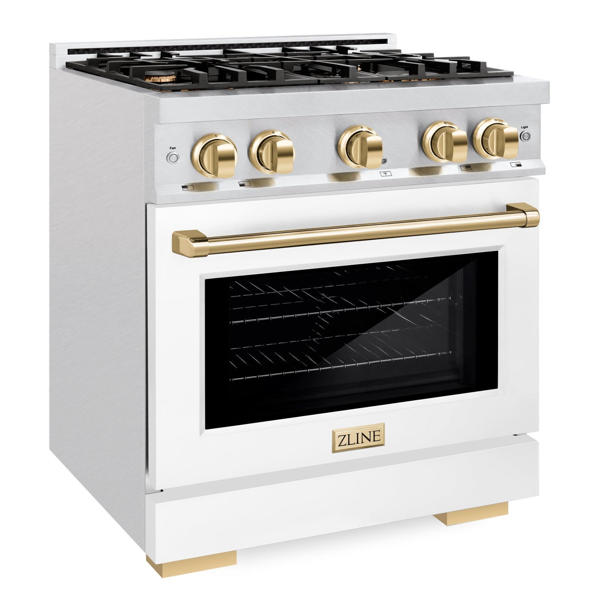 zline-autograph-edition-30-in-select-gas-range-with-4-burners-and-convection-gas-oven-4-2-cu-ft-satin-stainless-steel-white-matte-door-polished-gold-accents-hgrsz-wm-30-g