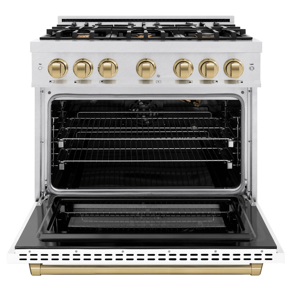 zline-36-in-gas-range-5-2-cu-ft-capacity-6-burners-convection-gas-oven-satin-stainless-steel-white-matte-door-champagne-bronze-accents-hgrsz-wm-36-cb