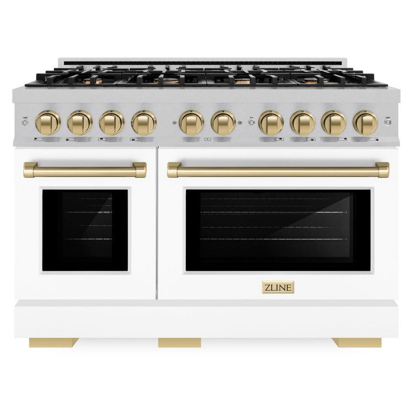 zline-48-in-double-oven-gas-range-6-7-cu-ft-8-burner-cooktop-satin-stainless-steel-with-white-matte-doors-champagne-bronze-accents-hgrsz-wm-48-cb