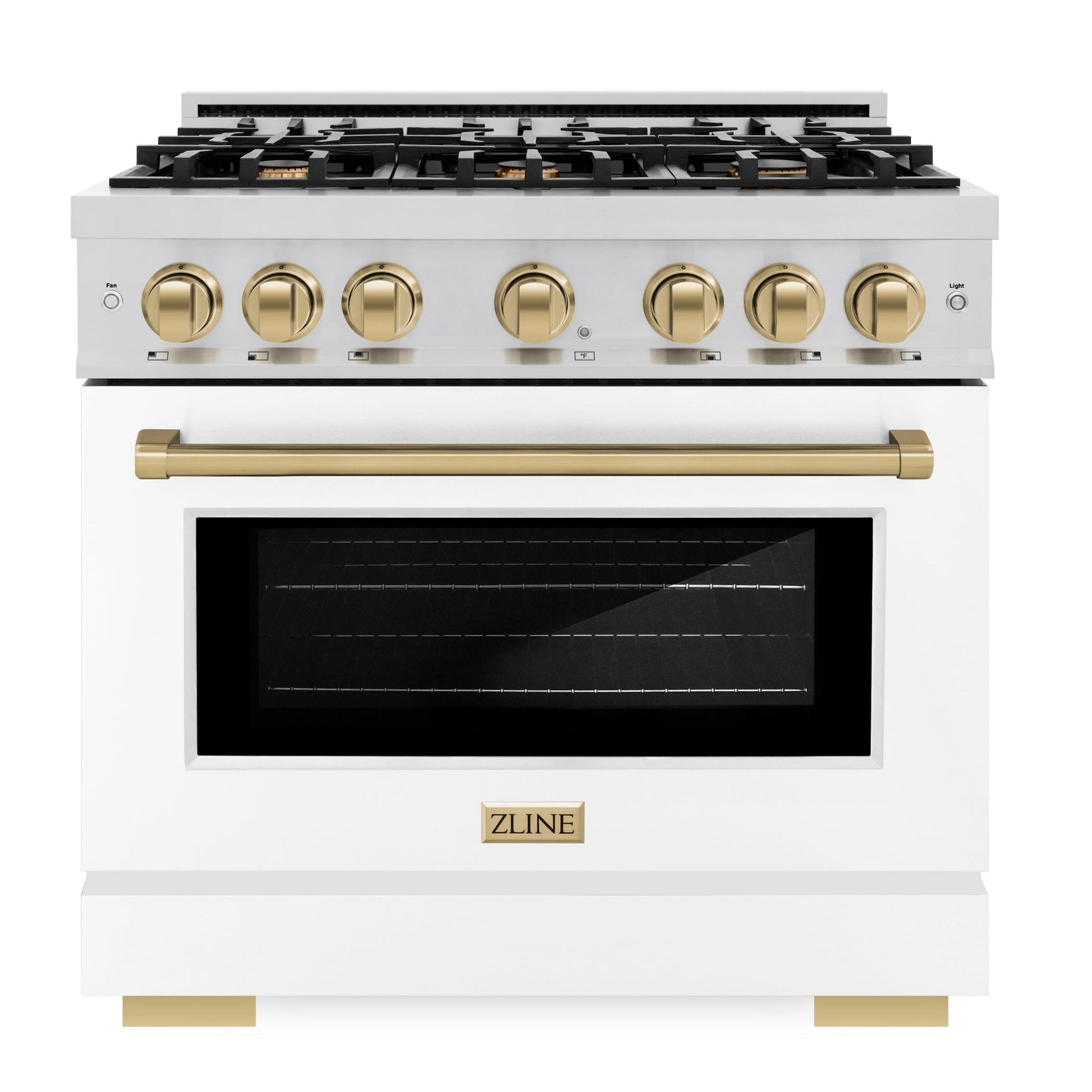 zline-36-in-select-dual-fuel-range-5-2-cu-ft-6-burner-gas-cooktop-electric-convection-oven-stainless-steel-white-matte-door-champagne-bronze-accents-hdrz-wm-36-cb