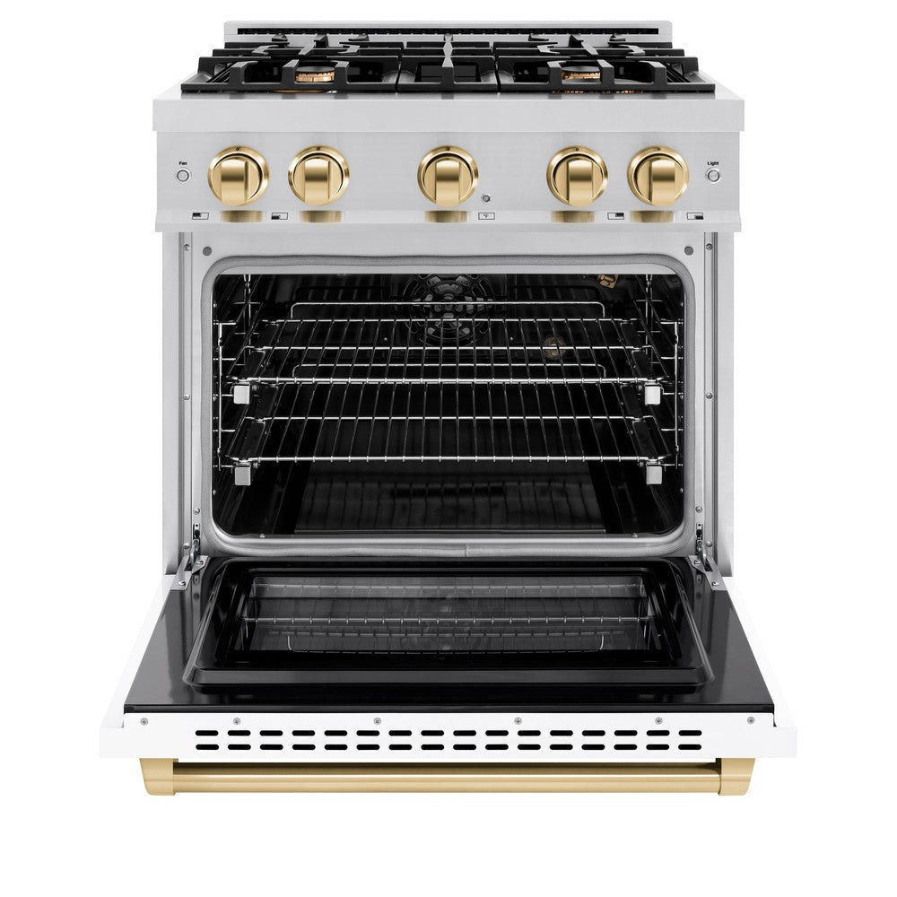 zline-30-in-select-gas-range-4-2-cu-ft-4-burner-cooktop-stainless-steel-white-matte-door-polished-gold-accents-hgrz-wm-30-g