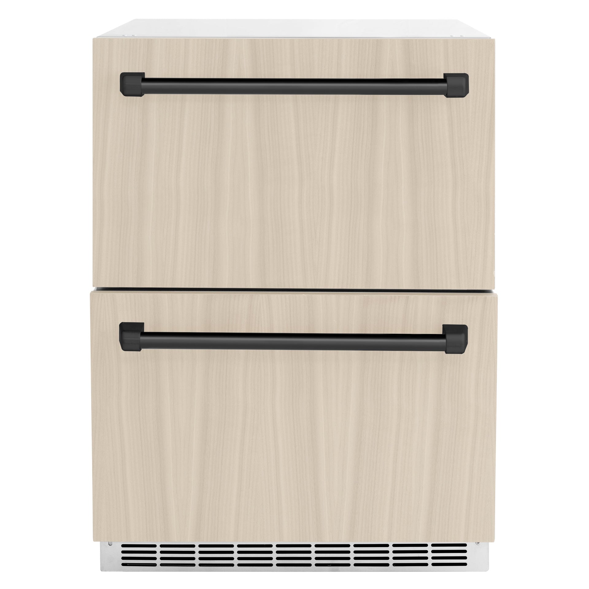 zline-24-in-refrigerator-drawer-4-6-cu-ft-outdoor-rated-panel-ready-matte-black-handles-rdspoz-24-mb