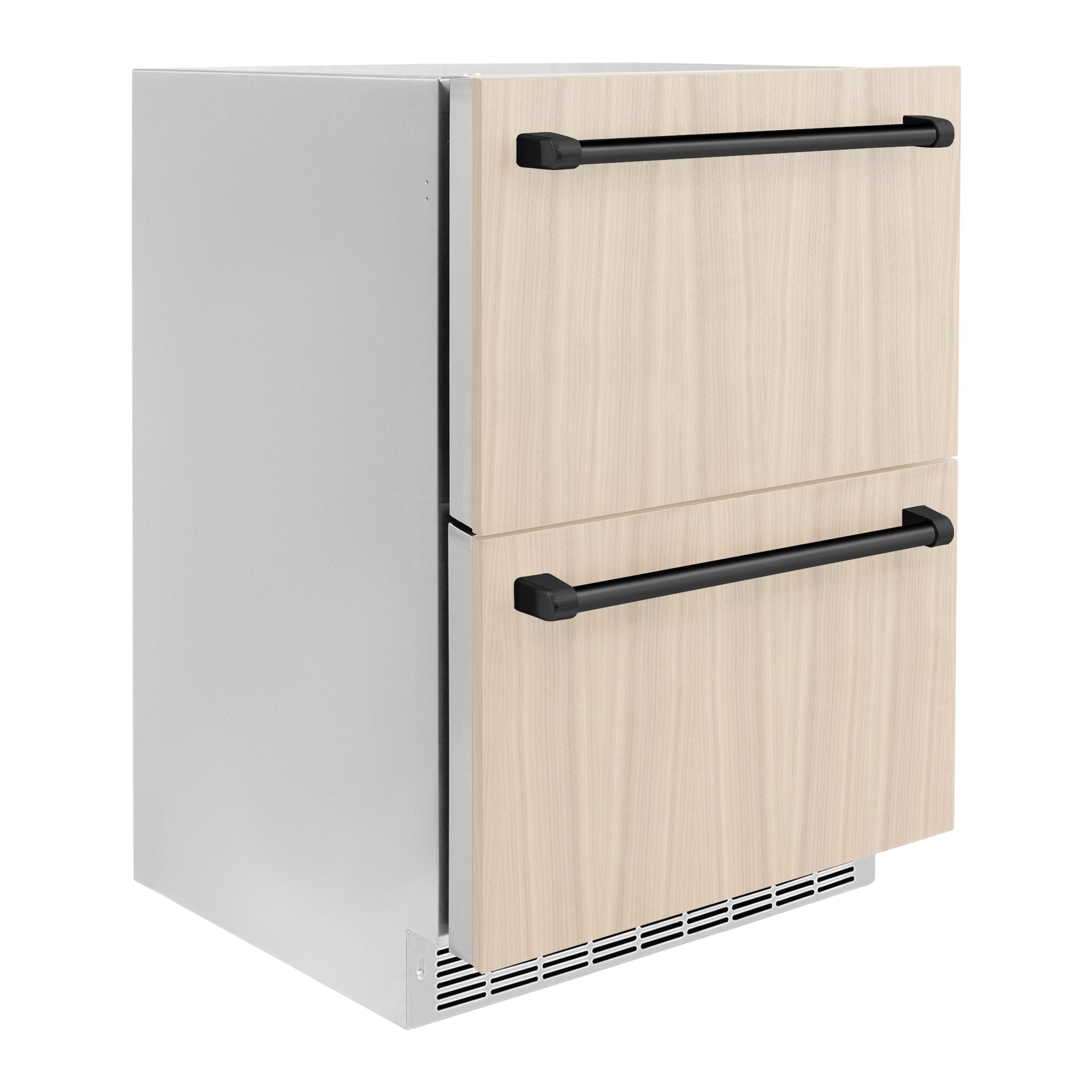 zline-24-in-refrigerator-drawer-4-6-cu-ft-outdoor-rated-panel-ready-matte-black-handles-rdspoz-24-mb