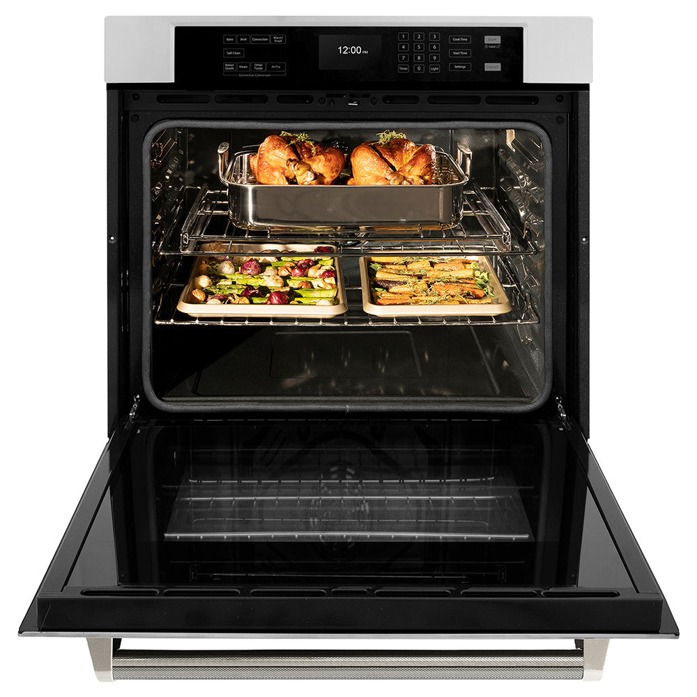 zline-autograph-30-professional-true-convection-single-wall-oven-with-air-fry-and-self-clean-in-stainless-steel-with-polished-nickel-helix-handle-wasz-30-kpn