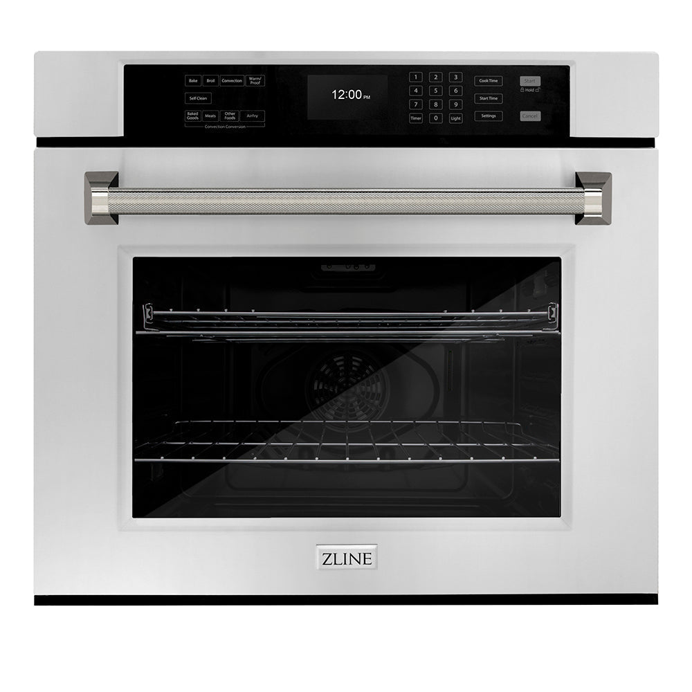 zline-autograph-30-professional-true-convection-single-wall-oven-with-air-fry-and-self-clean-in-stainless-steel-with-polished-nickel-helix-handle-wasz-30-kpn
