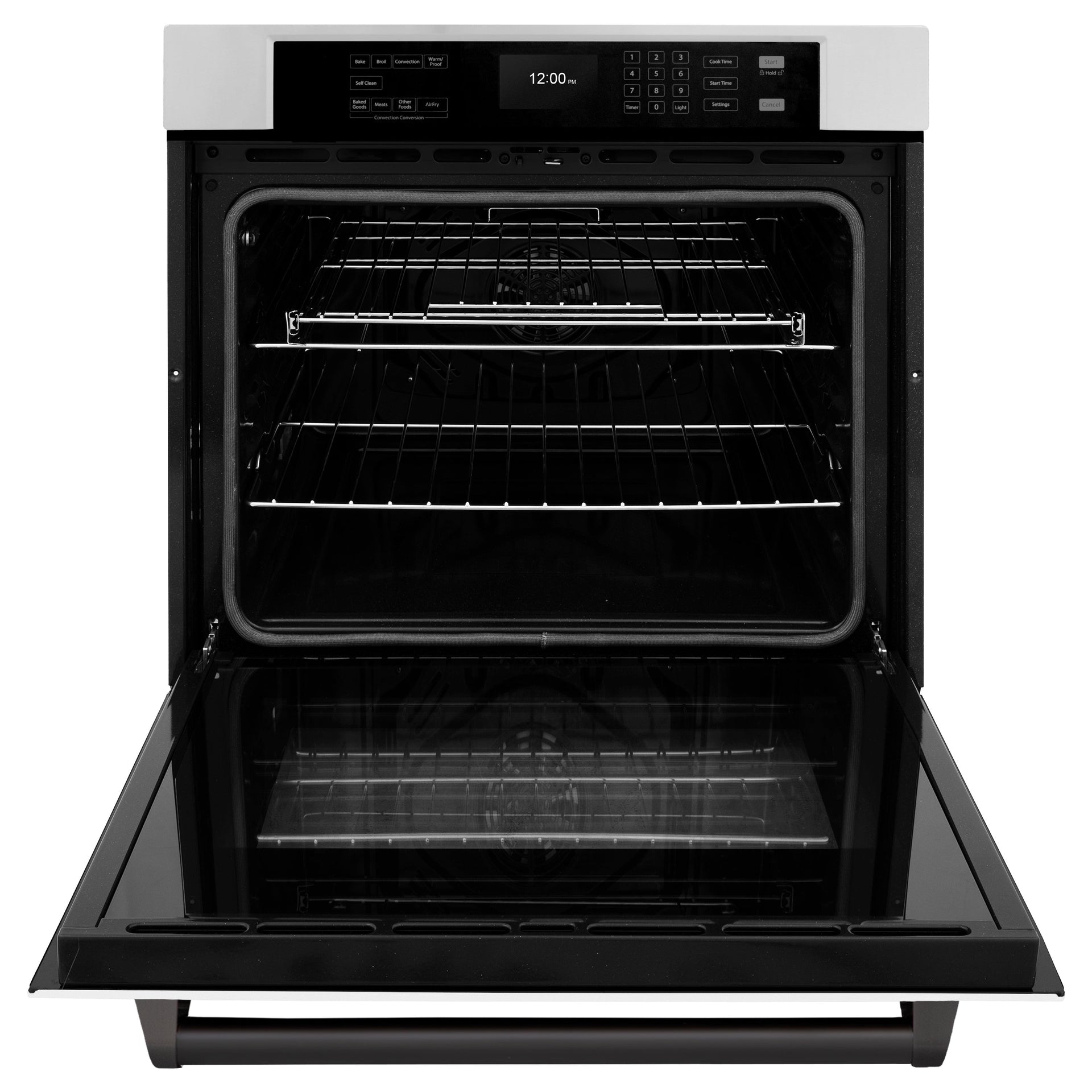zline-30-autograph-single-wall-oven-with-air-fry-and-self-clean-in-stainless-steel-with-white-matte-door-and-black-matte-handle-wasz-wm-30-mb